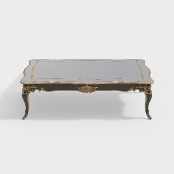 Rococo Style Coffee Table 3D model