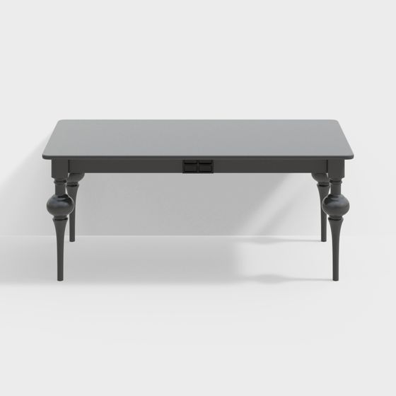 Vintage Black Table 3D model for Modern Spaces