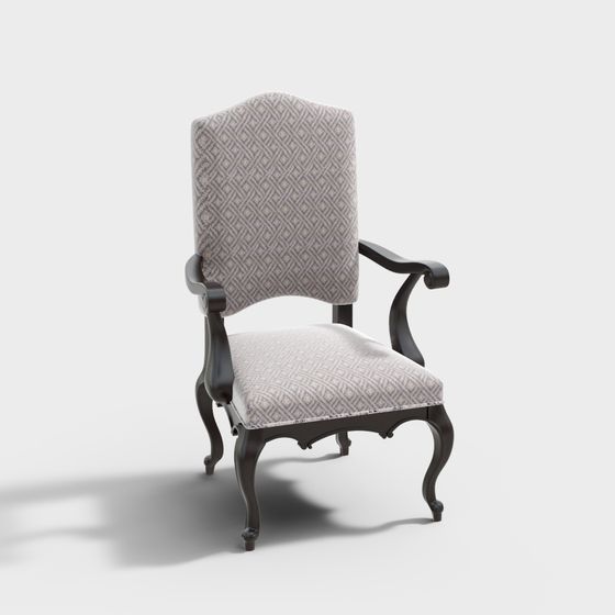 Vintage Elegance 3D Model Armchair