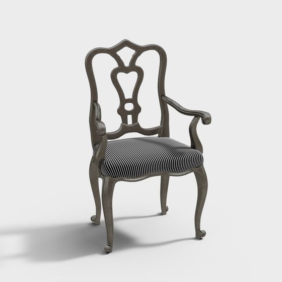 Elegant Classic Modern Armchair 3D Model