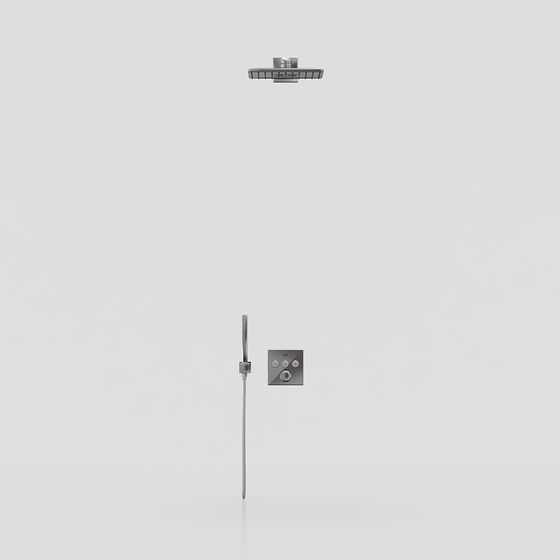Minimalist Shower System 3D model