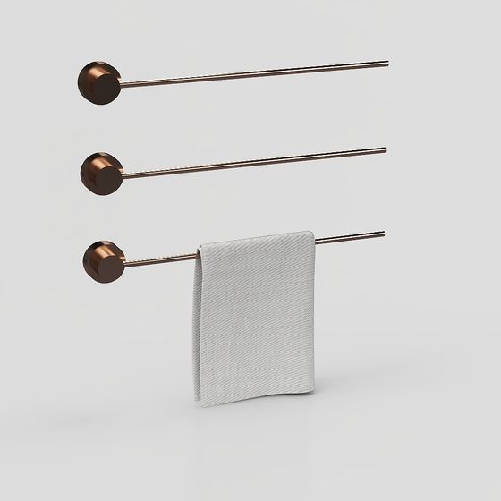 Modern Minimalist Towel Rack 3D model