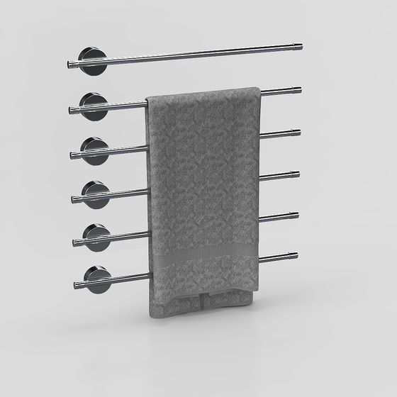 Modern Low-Polygon Towel Rack 3D model