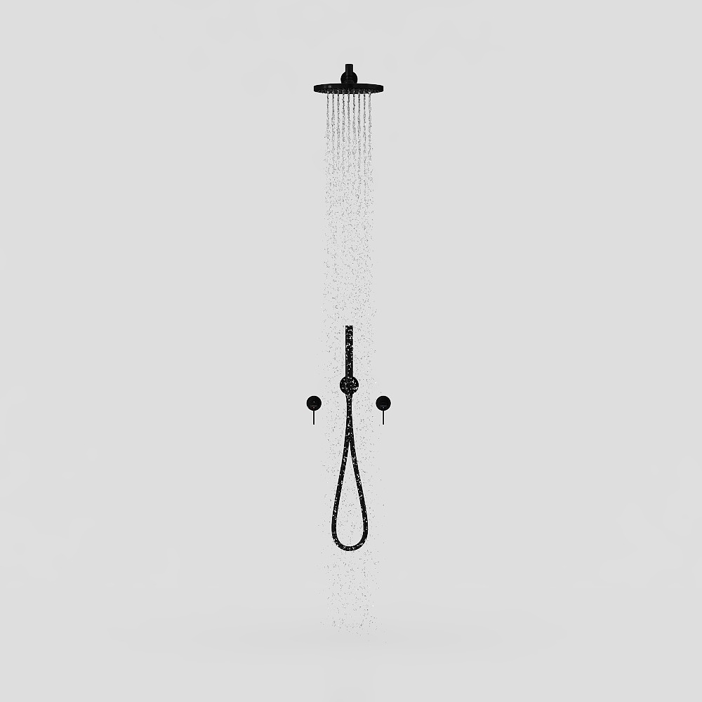 Minimalist Black Shower Head 3D model