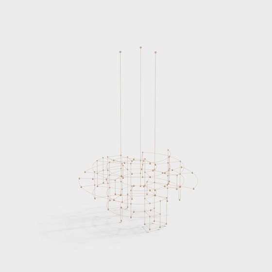 Wireframe Chandelier 3D model
