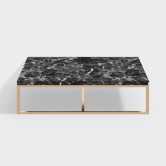 Stylish Marble Coffee Table 3D Model for Contemporary Spaces