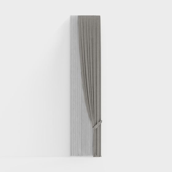 現代別墅灰色窗簾