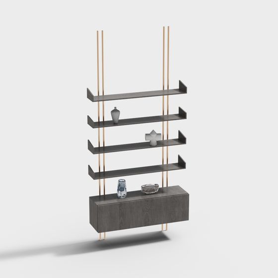 Urban Bookshelf 3D model