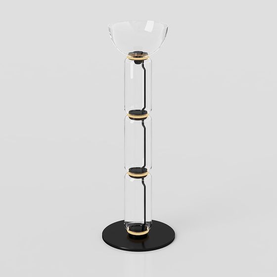 Elegant Glass Art Column 3D model