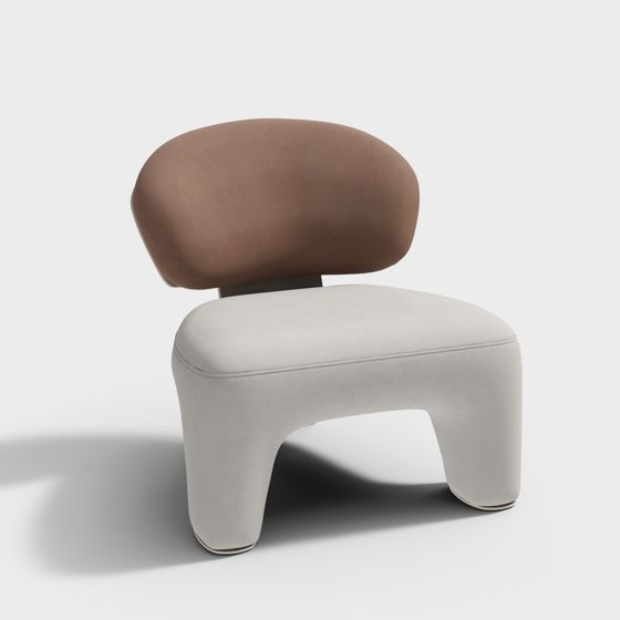 Elegant Curved Chair 3D Model