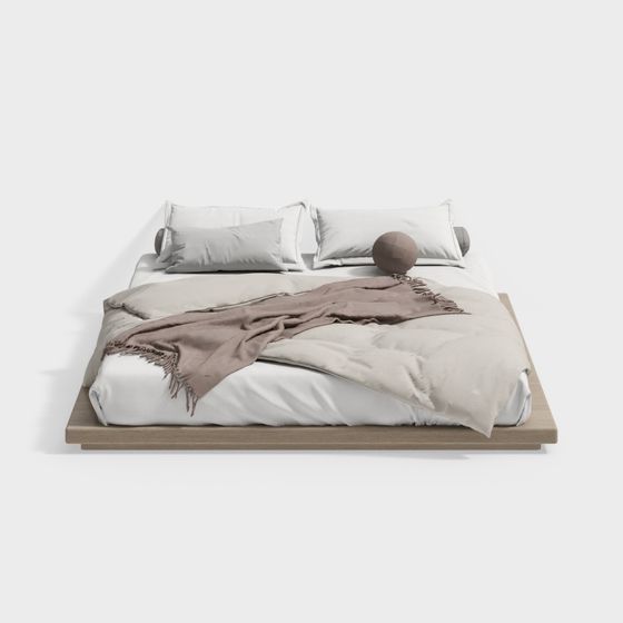 Modern Minimalistic 3D Bed Model for Creative Spaces