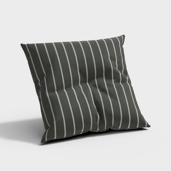 Striped Pillow 3D model for Modern Interiors