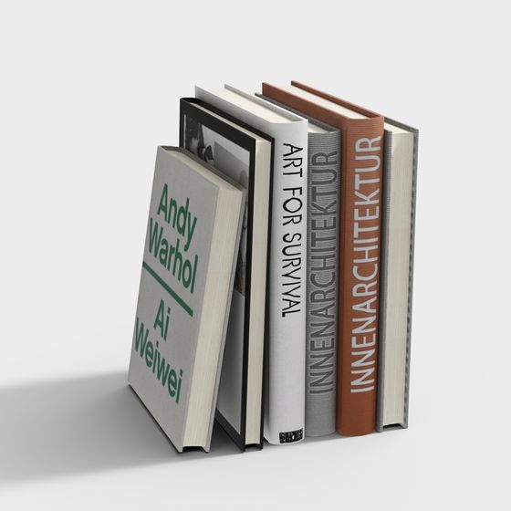 Unique Low-Polygon Bookshelf 3D model