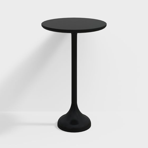 Elegant Low-Polygon Round Table 3D model