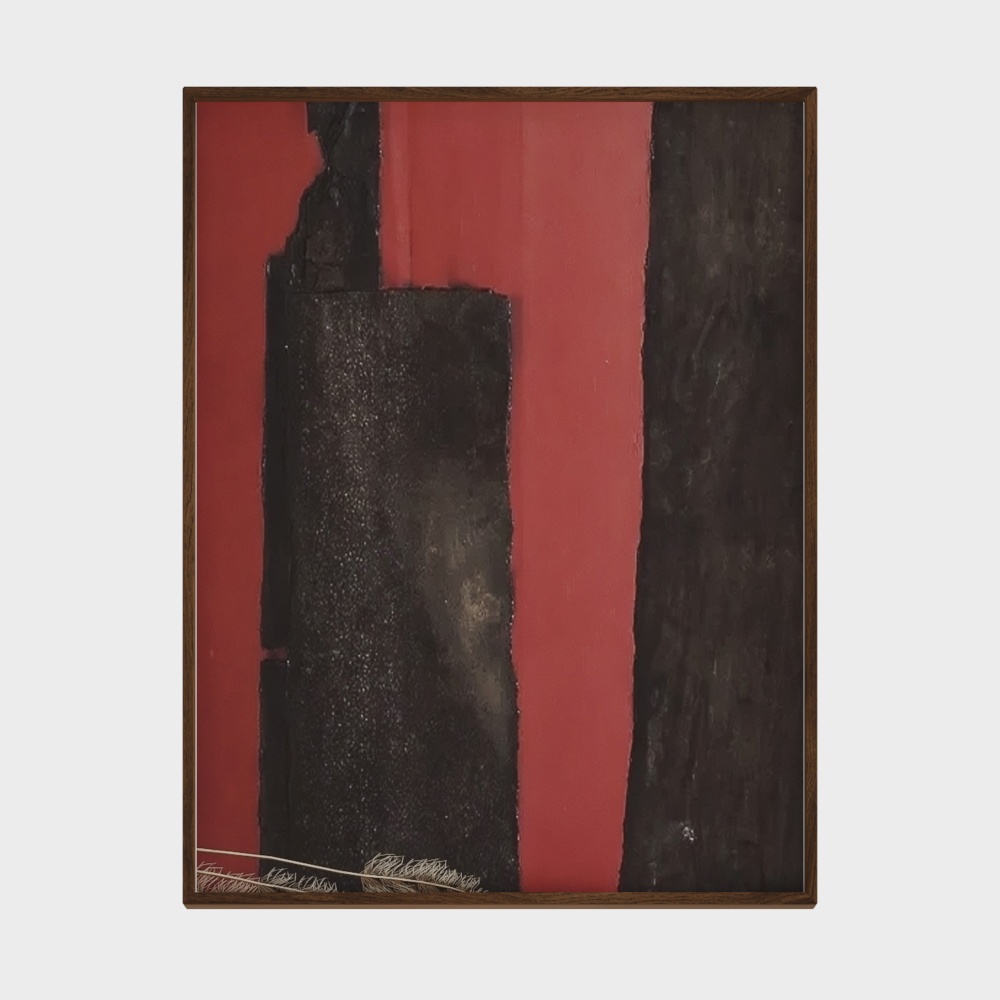 Abstract Geometric Low-Poly 3D Model – Red & Black Design