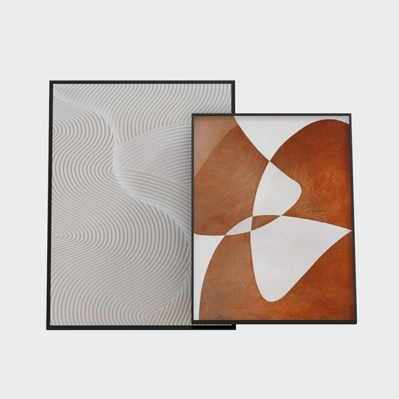 Abstract Picture Frame 3D Model – Modern Low-Poly Design