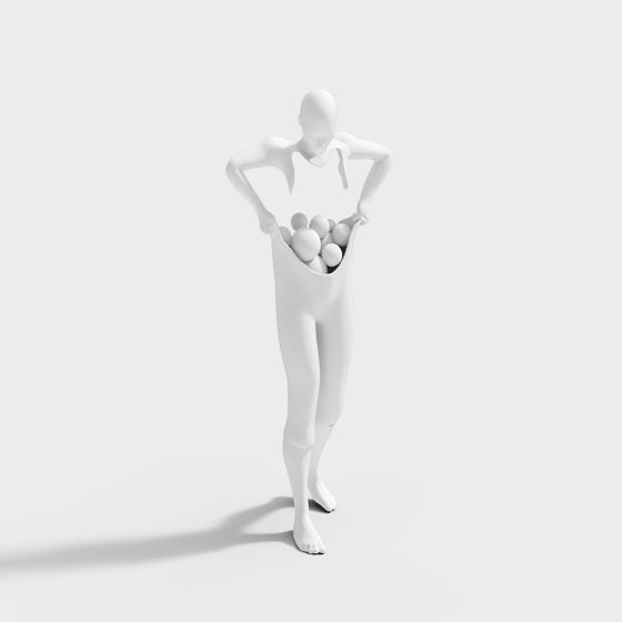 The Balancer - Modern Low Poly 3D model