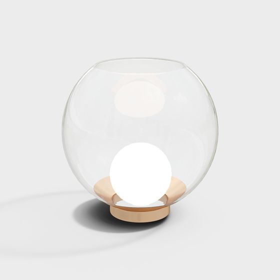 Glass Fishbowl Lamp 3D model for Modern Interiors