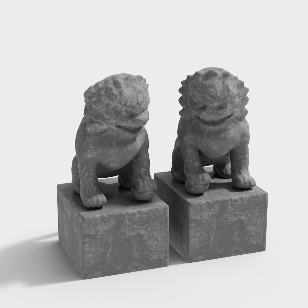 Stone Lion Decor