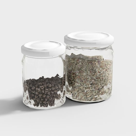 Stylish Dual Jar Storage Set 3D model