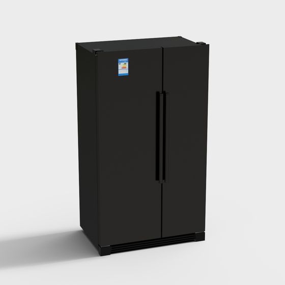 Stylish Low-Poly Refrigerator 3D model