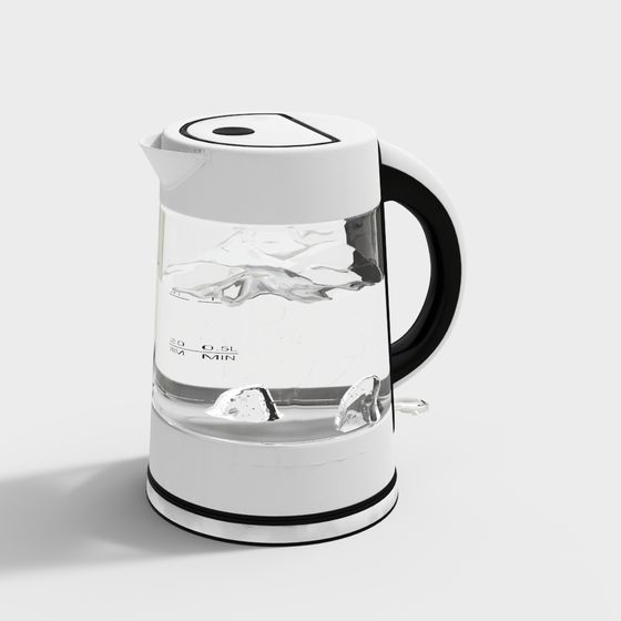 Modern Minimalist Electric Kettle 3D model