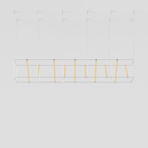 Stylish Hanging Light Fixture 3D model