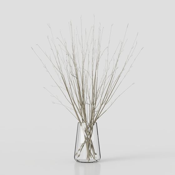 Low-Poly Branch Vase 3D model