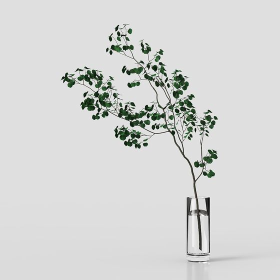 Elegant 3D Green Plant Model for Creative Projects