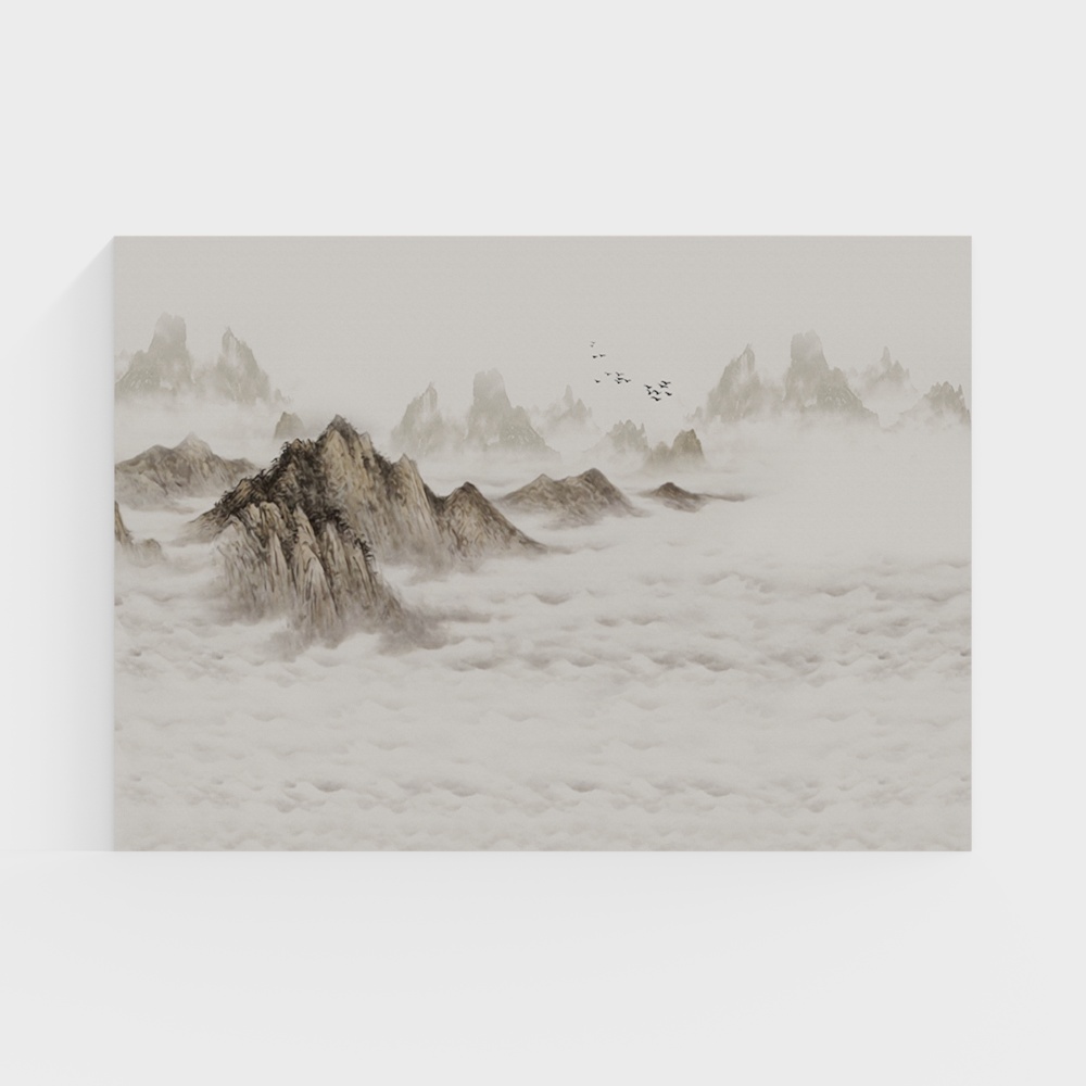 New High-End Atmospheric Wall Fabric Mural for Ireland, Chinese Hard Package for Living Room, Bedroom, Headboard, Sofa Background Wall Painting