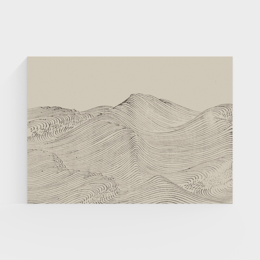 New High-end Atmospheric Wall Fabric Mural for Ireland, Chinese Hard Package Living Room Bedroom Headboard Sofa Background Wall Painting, Modern Landscape Painting 85