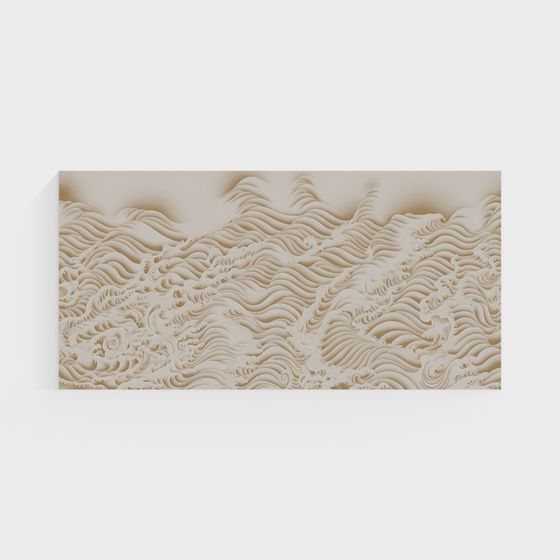 Realistic Wave Texture 3D Model