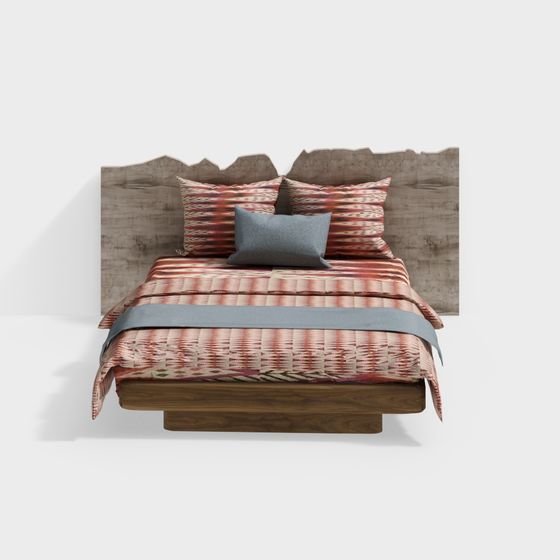 Contemporary Geometric Bed 3D model