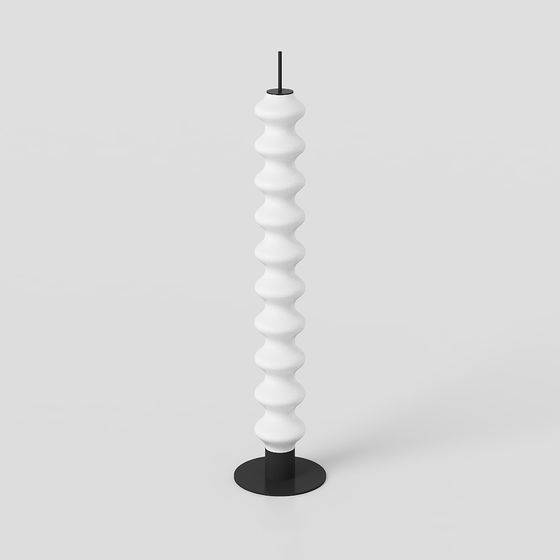 Elegant Spiral Column Lamp 3D model