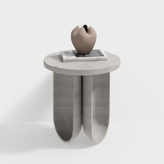 Unique Concrete Side Table 3D model