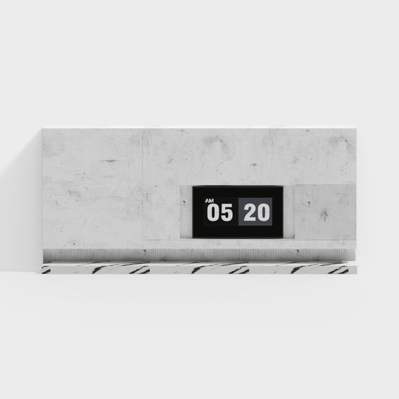 Elegant Minimalist 3D Clock Face Model