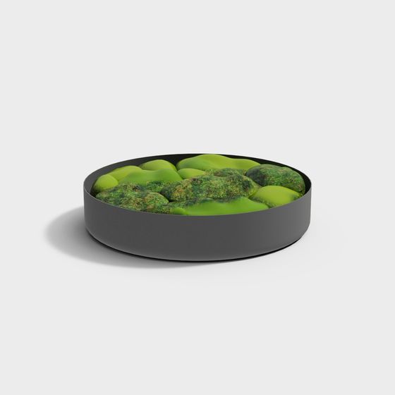 Tessellated Moss Stone Planter 3D model