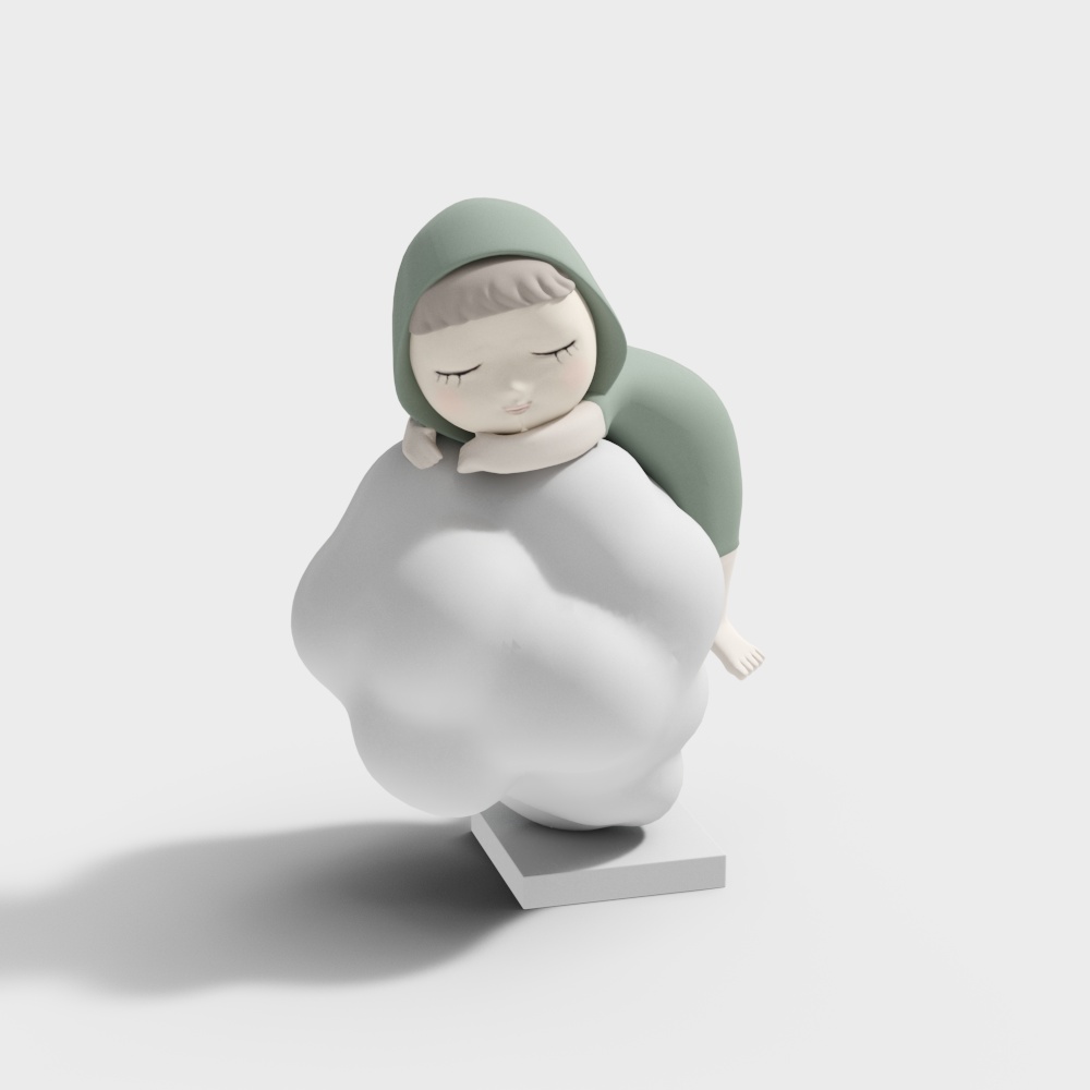 Cloud Maiden Low Polygon 3D model
