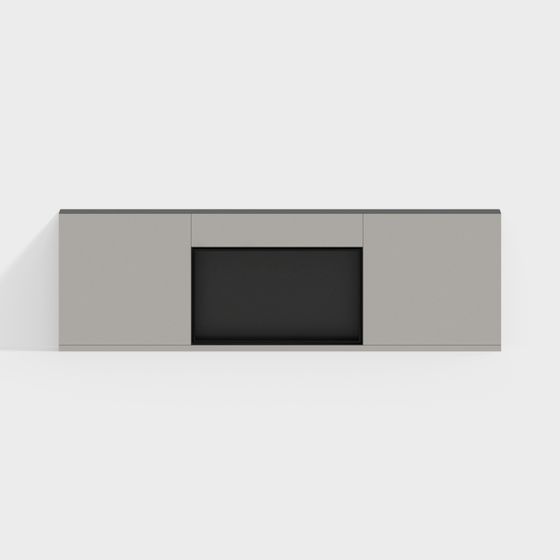 Modern Minimalist 3D Model TV Cabinet