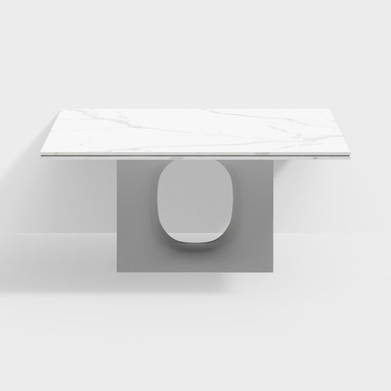 Elegant Marble Dining Table 3D model