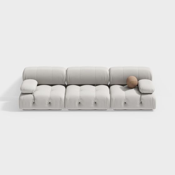 Modern Minimalist Sofa 3D Model