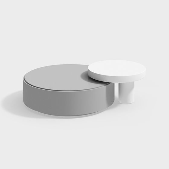 Stylish Rounded Dialogue Table 3D model