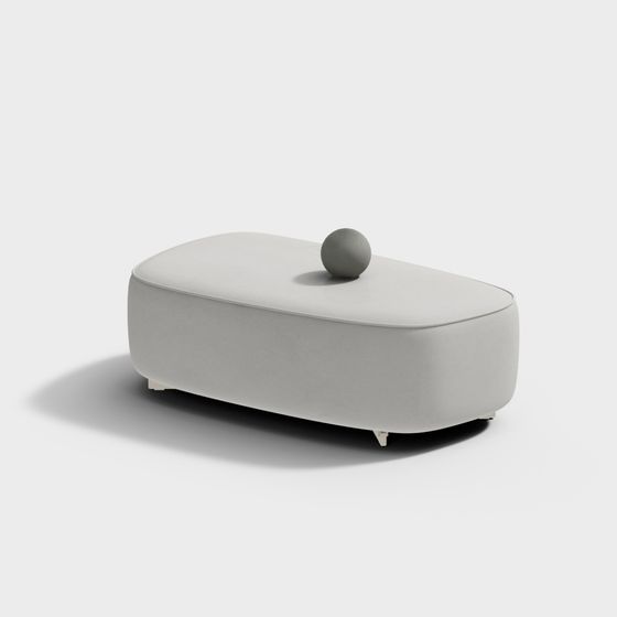 Minimalist Ottoman 3D model