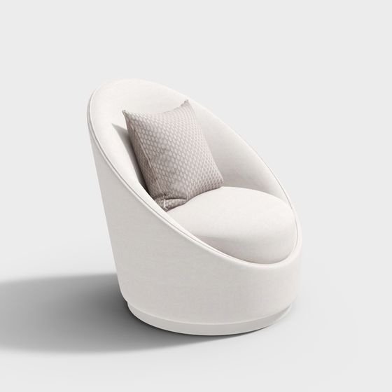 Sleek Armchair 3D Model for Modern Interiors