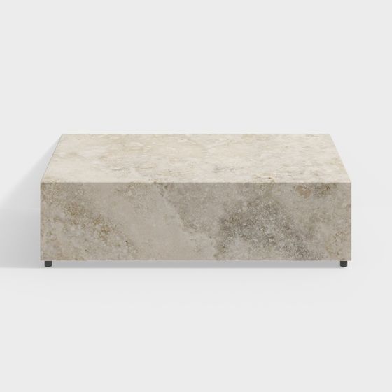 Elegant Low-Polygon Marble Countertop 3D model