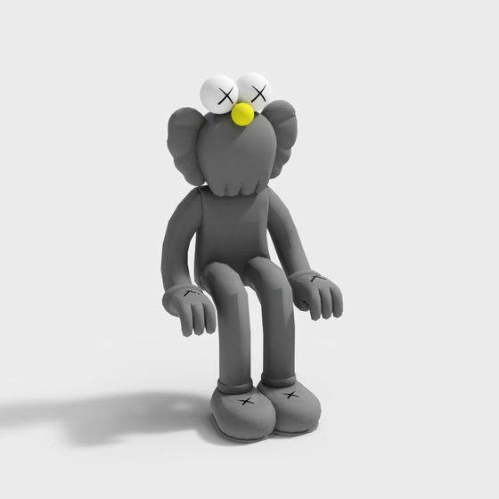 Kaws Bear 3D model - Unique Digital Art Companion