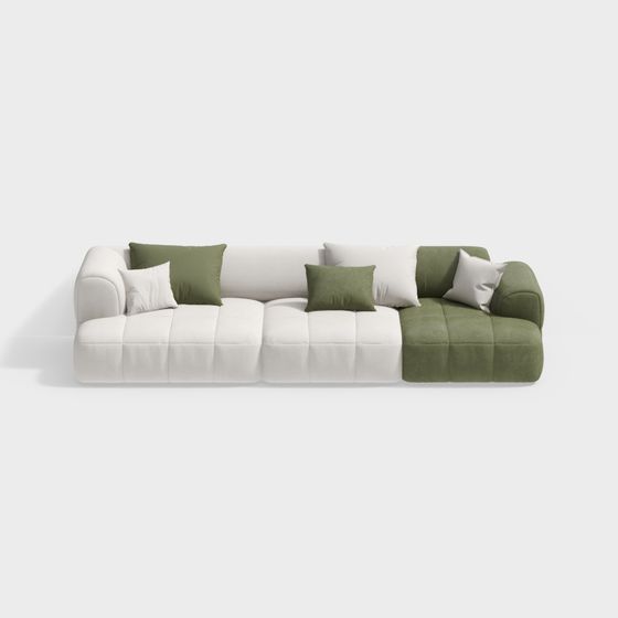 Low-Poly Stylish 3D Sofa Model