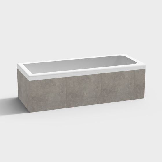 Luxurious Gray Tub 3D Model for Exquisite Bathrooms