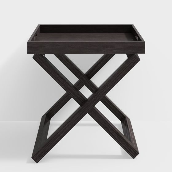 Cross Table 3D Model - Modern Minimalist Design