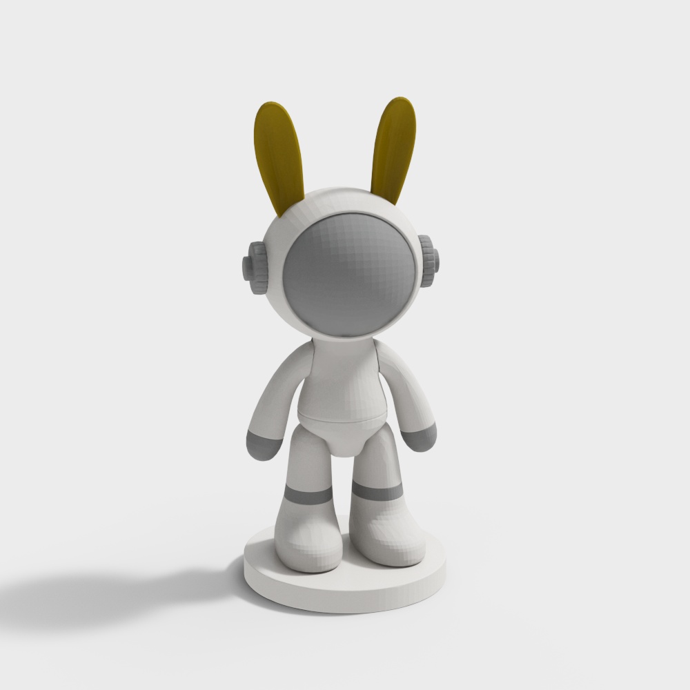 Unique Space Bunny 3D Model for Creative Projects